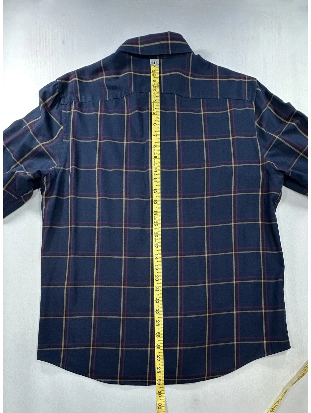 Banana Republic Checked Untucked Fit Button Up Blue Men L